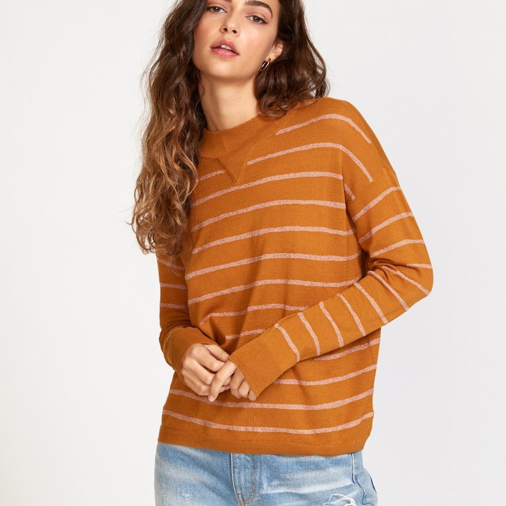 🔥 RVCA Women's Tristan Striped Sweater NWT - Picture 10 of 10